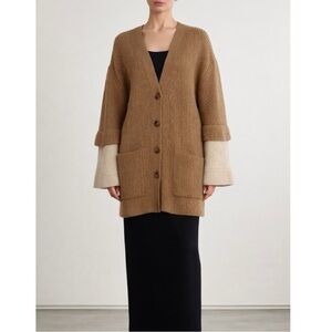 Chloe Tiered Sleeve Chunky Knit Long Oversized Cardigan